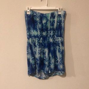 a blue cute romper
